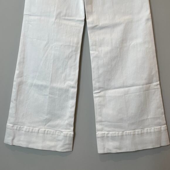 J.Crew 1996 Updated Denim Trouser Pant Wide Leg Dressy Date Trip CH679 White 24 - Picture 12 of 16